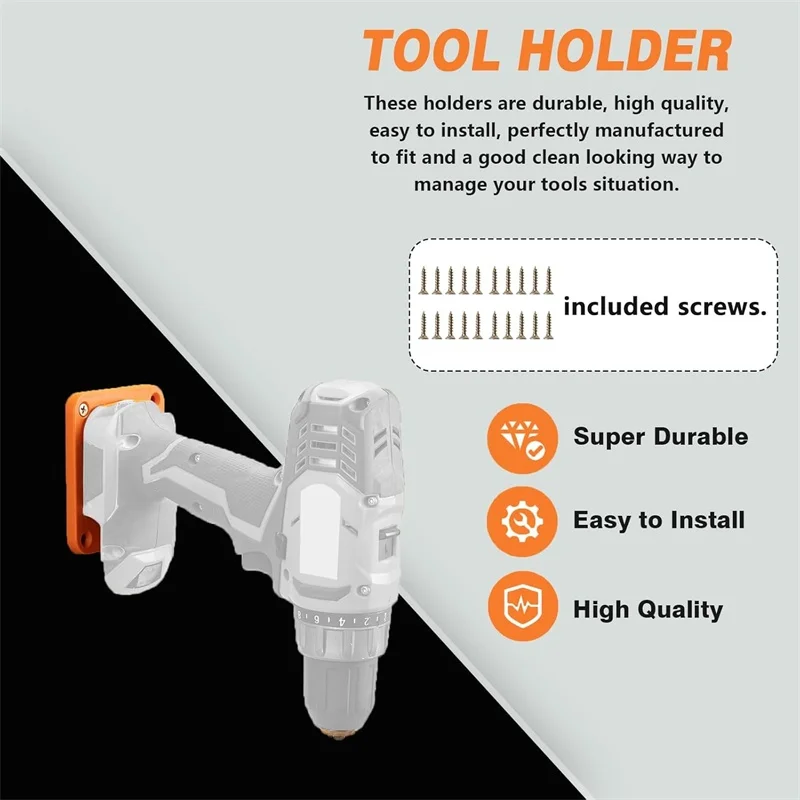 Ridgid 18V 리튬 이온 배터리 드릴 도구 걸이용 5개 도구 홀더 마운트 기계 디스플레이 스탠드용 전동 공구 보관 브래킷