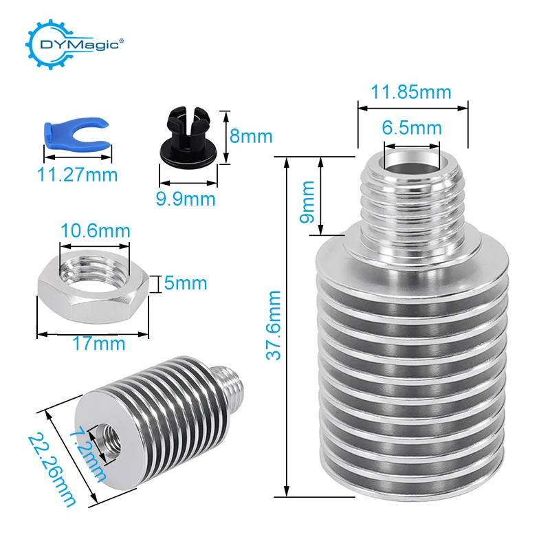 3D Printer E3D V6 Remote Radiator Pipe 1.75mm Dedicated All-metal Long distance Heat Sink Build in connector For Titan Extruder