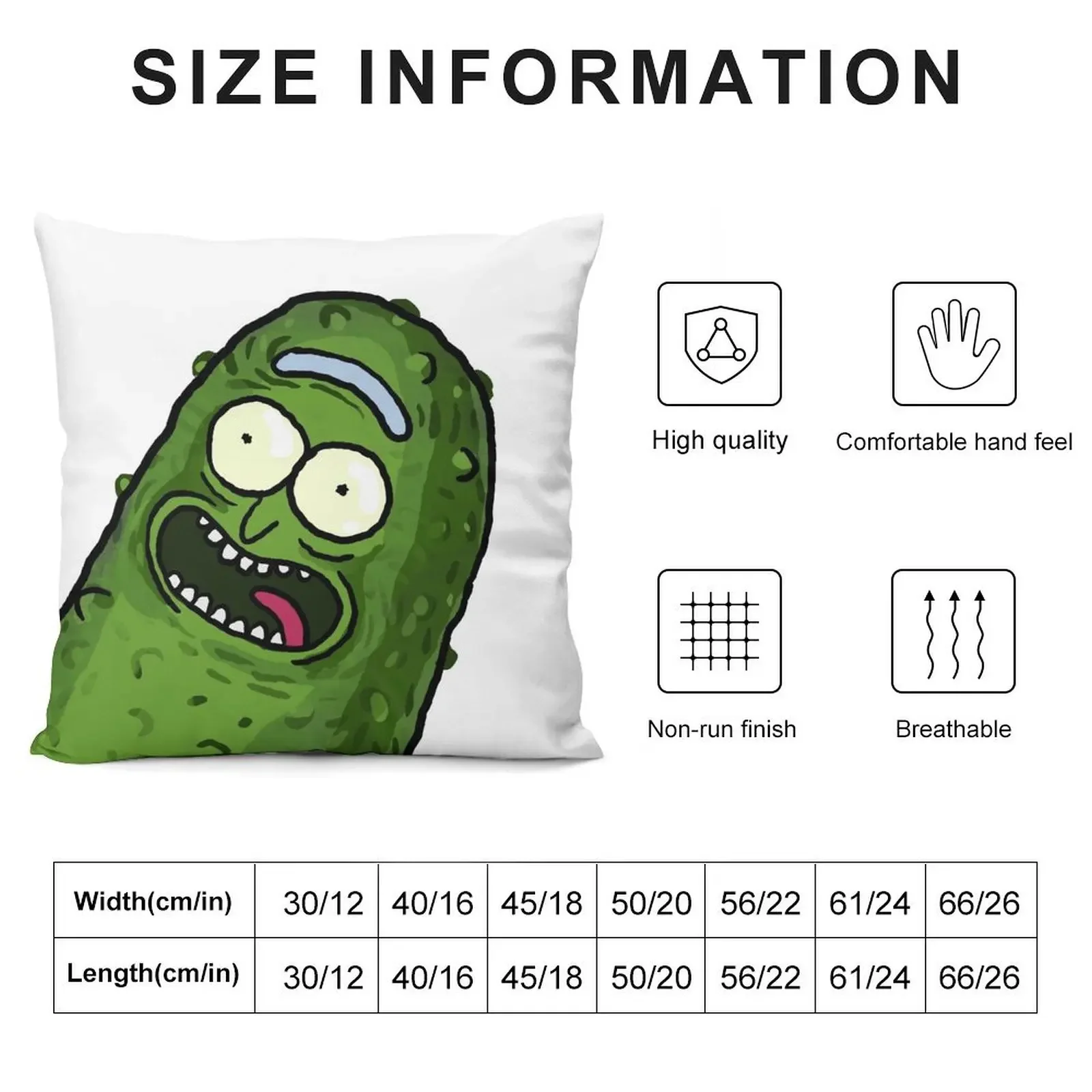 Pickle Rick Throw Pillow pillow pillowcase Sofa Cushion Cover Cushion Cover Pillows Aesthetic pillow