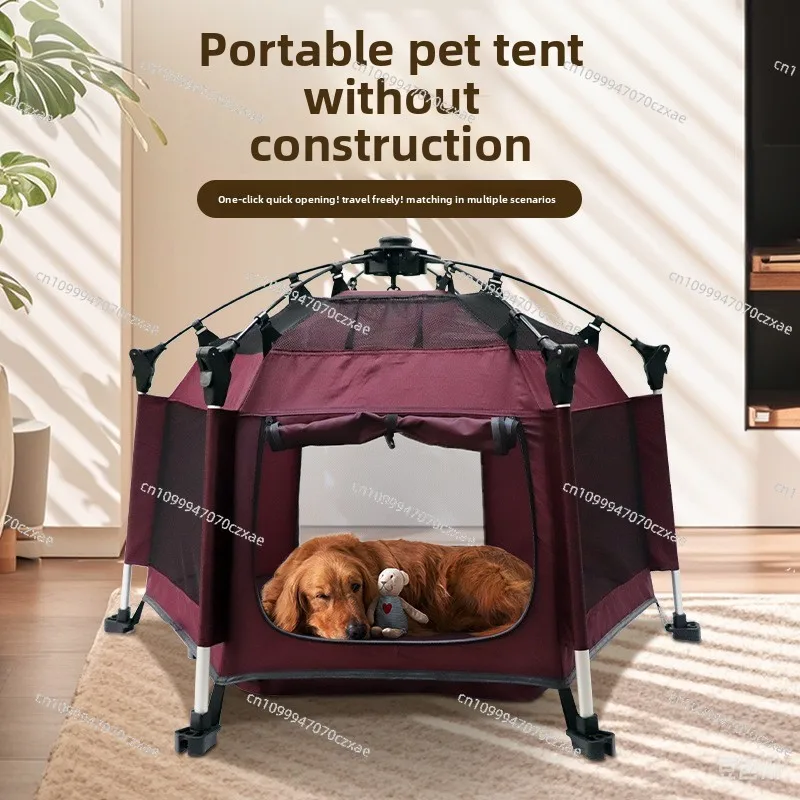 Pet Tent Cat and Dog Cottage Outdoor Installation Free Foldable Multifunctional Pet House