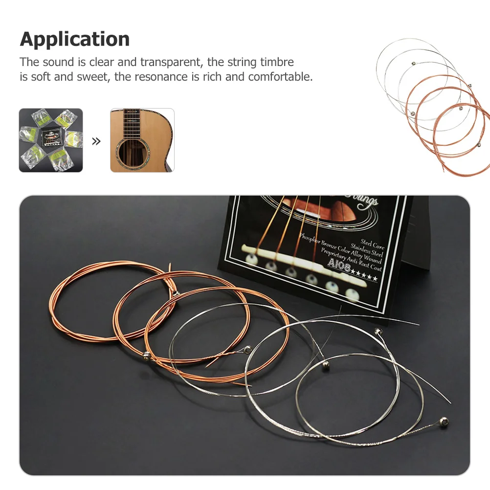 

12 Pcs Guitar String Cover Folk Accessories Replacement Parts and Supplies Music