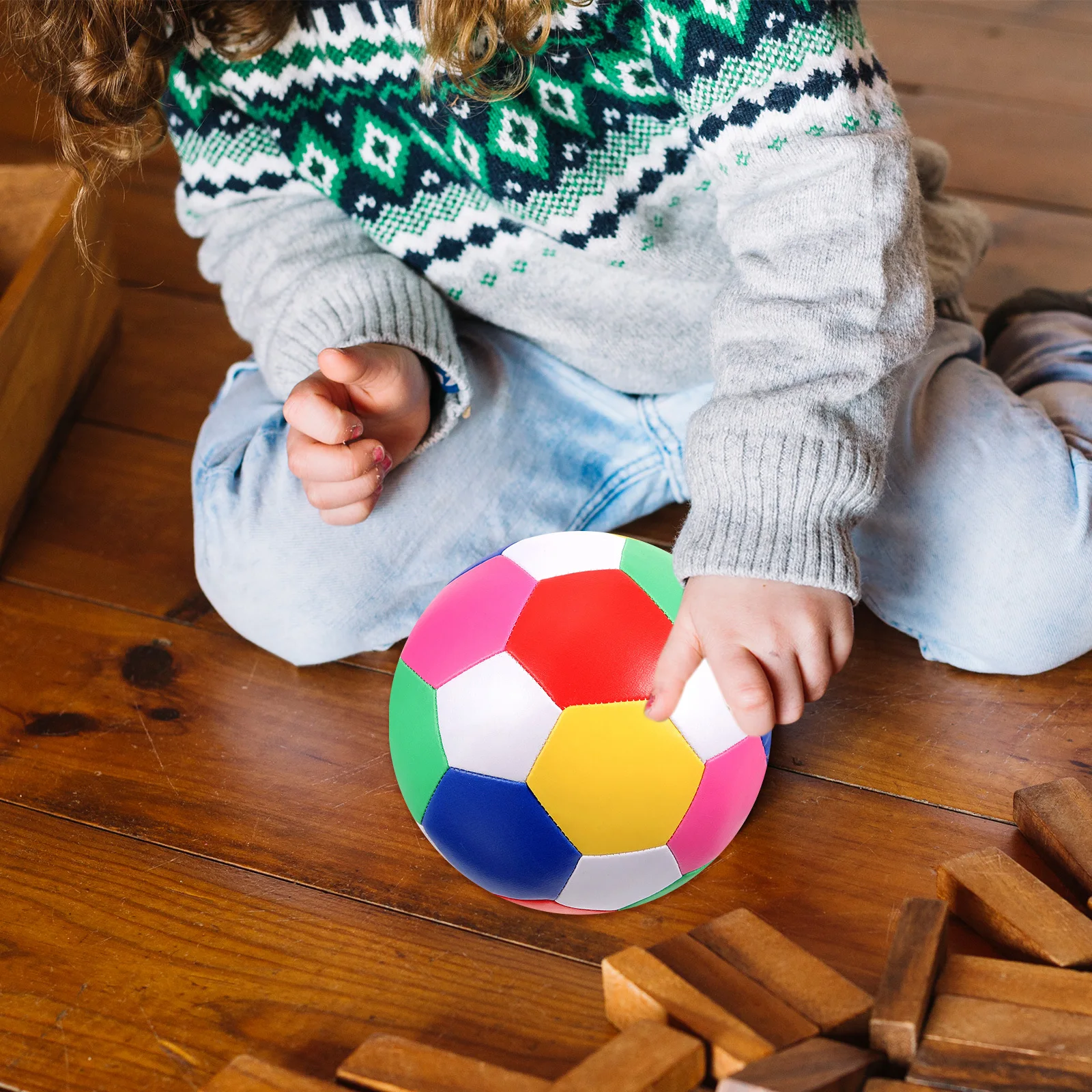 Bola de futebol infantil saltitante de futebol infantil leve e macia para bolas de futebol internas e externas