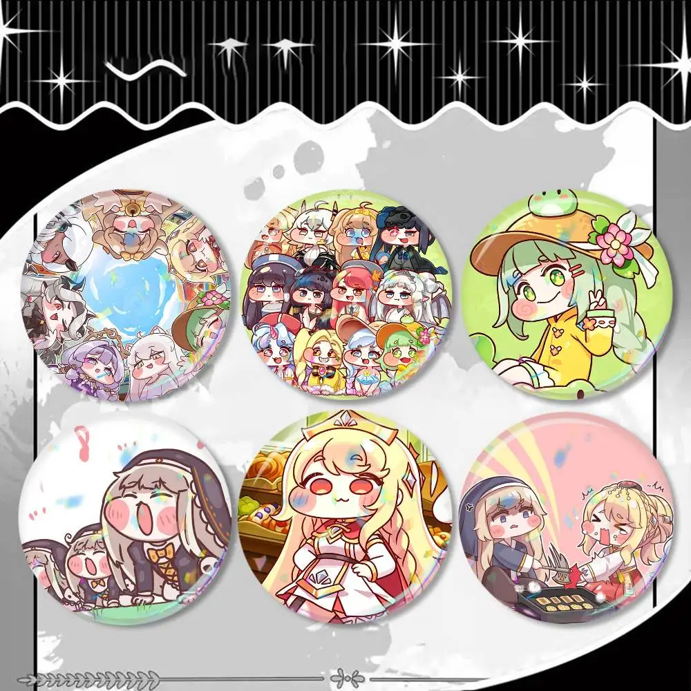 Trickcal Chibi Go G-Game Badge 25 32 44 58 75 mm Round Fans Collect Friends Gifts Brooch Souvenir