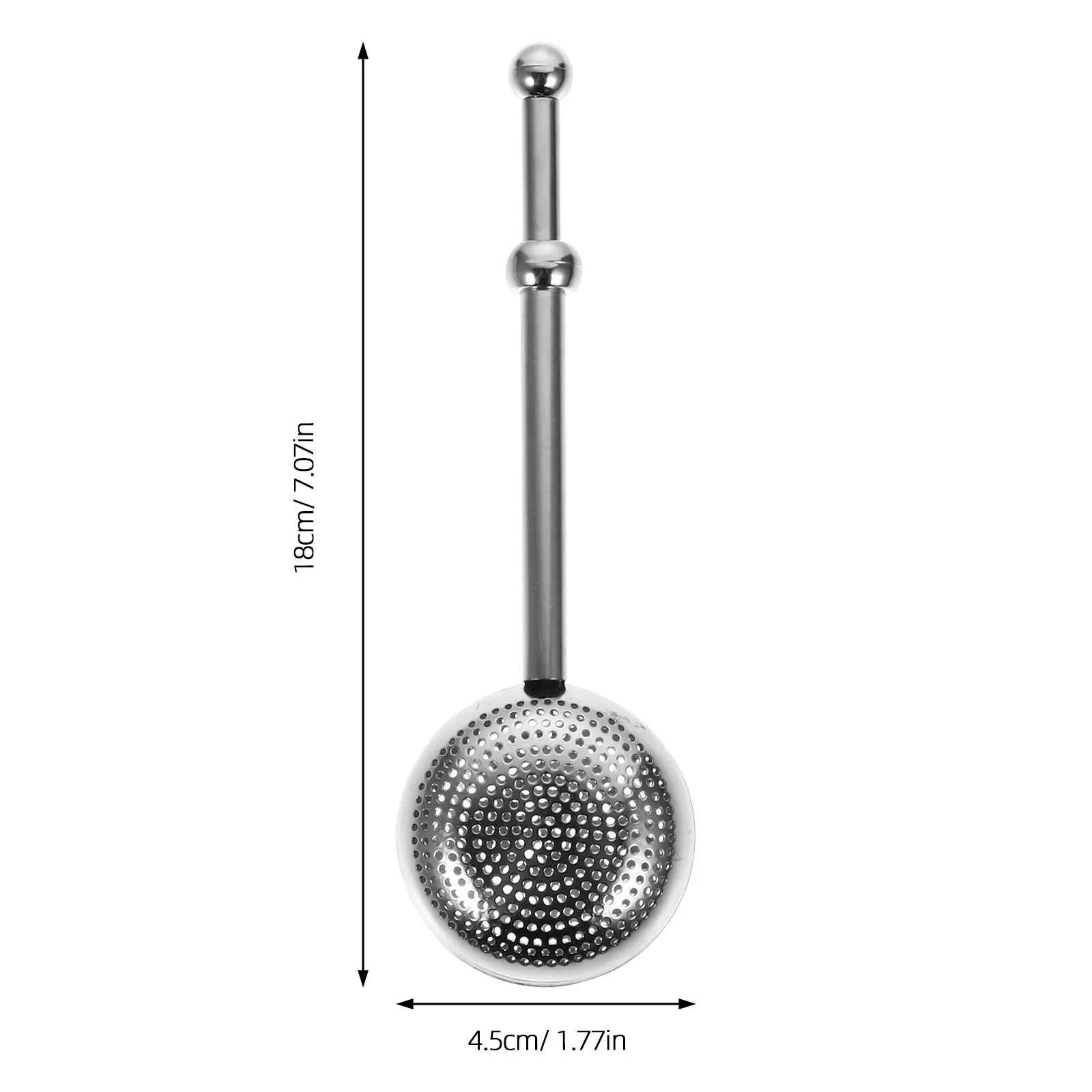 

2Pcs Premium Stainless Steel Tea Strainer Retractable Spring Handle Strong Rust Proof Filtering Tool for Home Brewing Tea Silver