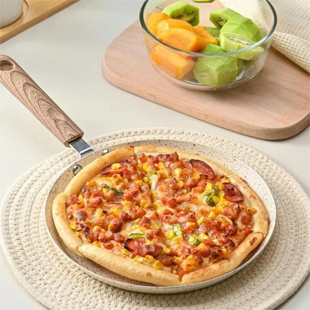 

Cookware Non-Stick Crepe Pancake Pan 6/8/10 Inch Wooden Handle Frying Pan Beige Aluminum Omelet Pan Egg