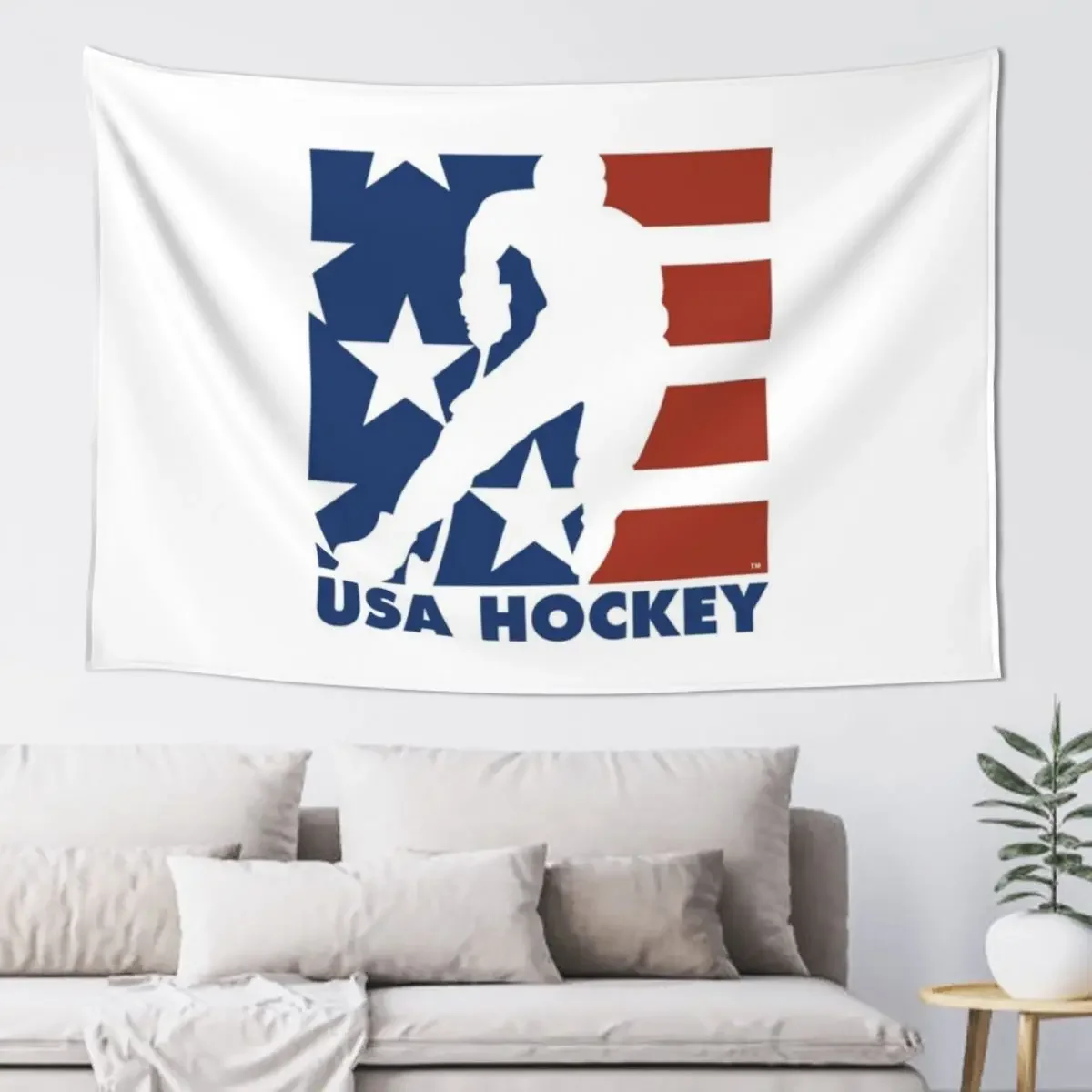 

usa hockey flag Tapestry Wall Deco Outdoor Decor Kawaii Room Decor Decorative Paintings Tapestry