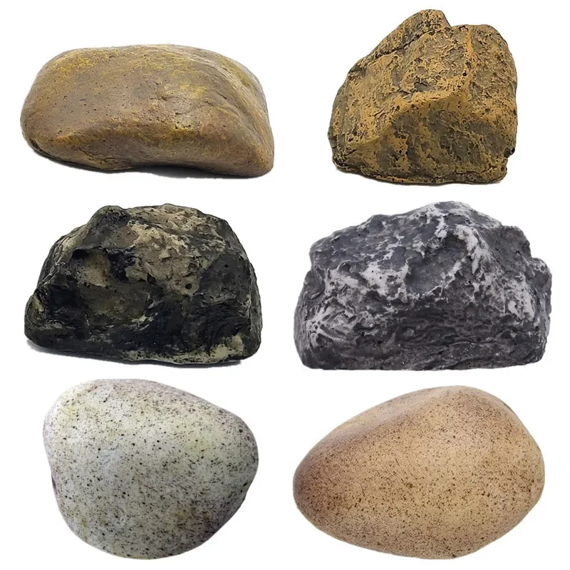 IMitation Stone Key Soporter Safe Outdoor Fake Rock Key Decoración del jardín Secreto Compartimento almacenamiento realista