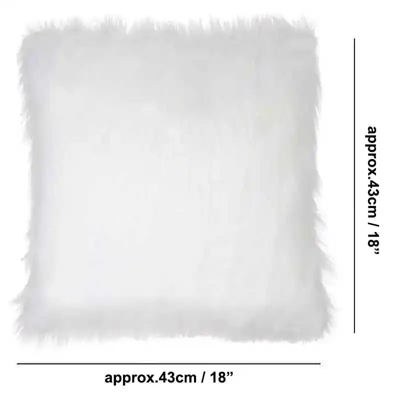 Decorative Throw Pillow Plush Sofa Cushion Cover 43x43cm Black White Bed Couch Chair Pillowcase For Home Party Office Car