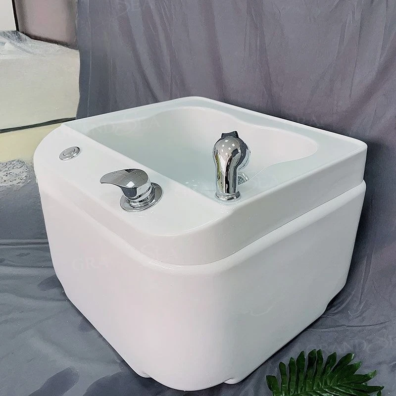 

Portable Beauty Salon Deluxe Double Light Pedicure Basin with Ceramic Base Nails