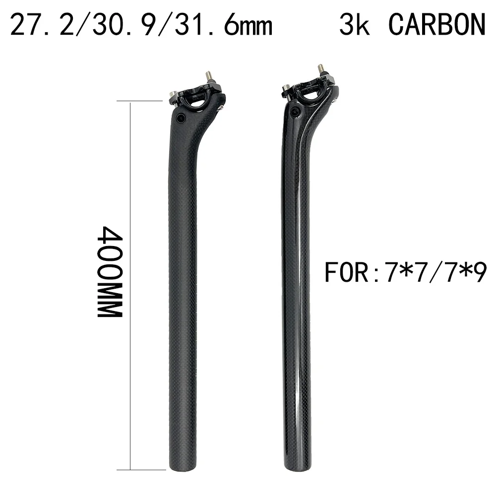 YKYN Bike Seatpost 3K T800 Carbon Fiber 27.2/30.9/31.6*400mm Offse 20mm Bicycle Seatpost Road/Mountain Seat Tube Bicycle Parts