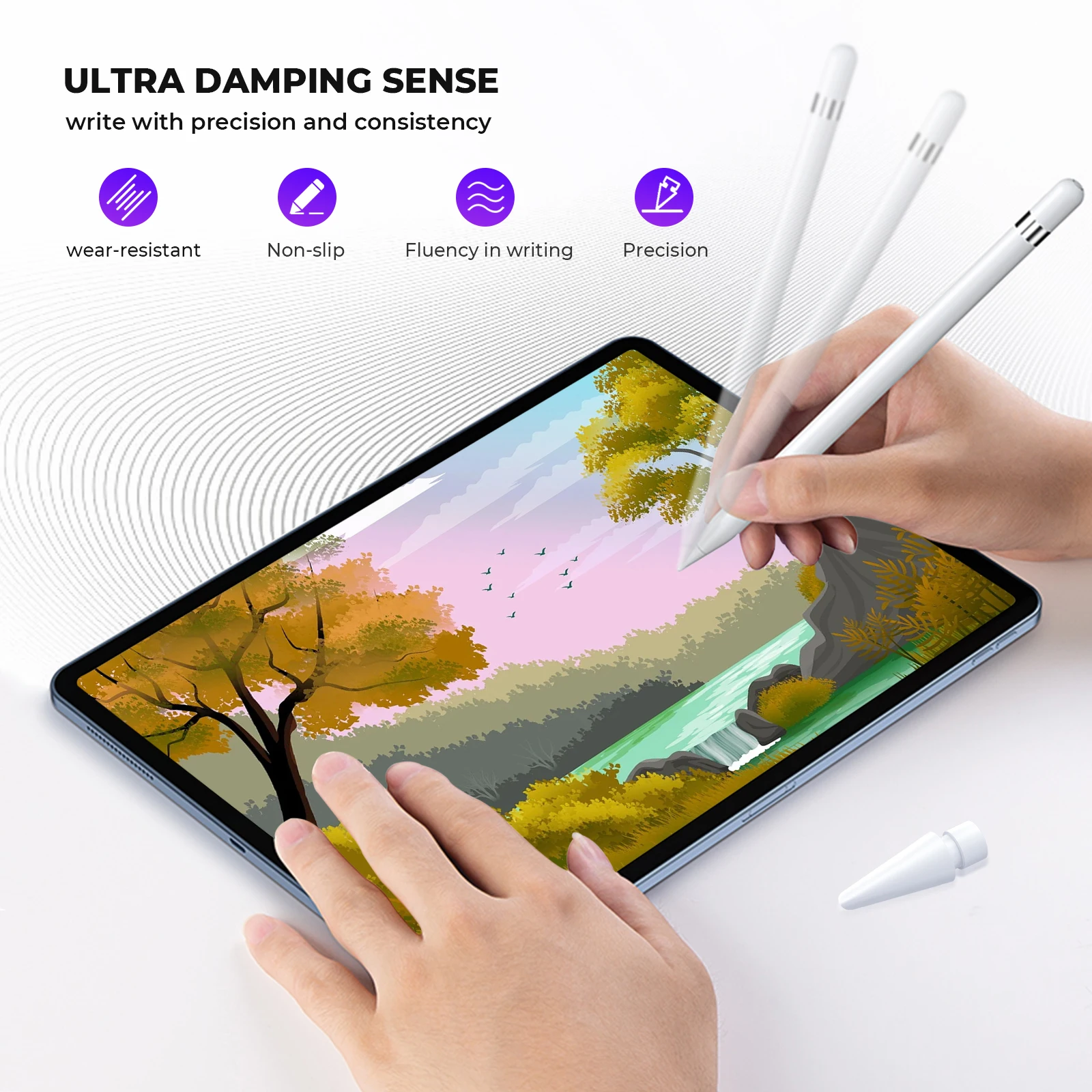 4/6Pcs Replacement Pencil Tip for Apple Pencil 1/2/3th Soft Nib for IPad Pro Pencil 1 2 Pro Stylus Fine Nib With Protective Case