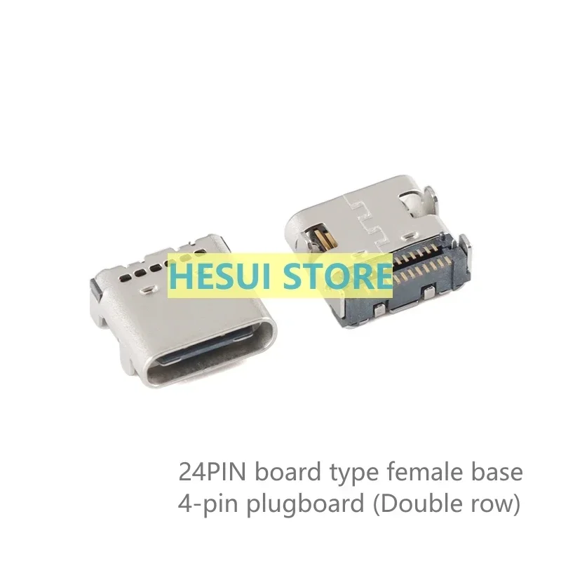 Type-c 24PIN board top female base 4-pin insert board double row