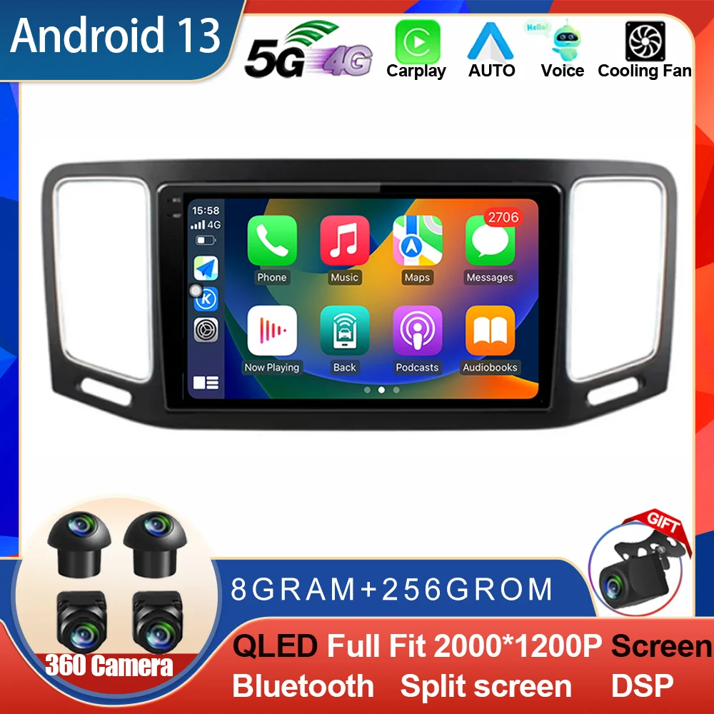 

Android 13 For Volkswagen VW Sharan 2012 - 2018 Car Radio Multimedia Player Navigation GPS Carplay 4G WIFI QLED Screen DSP BT