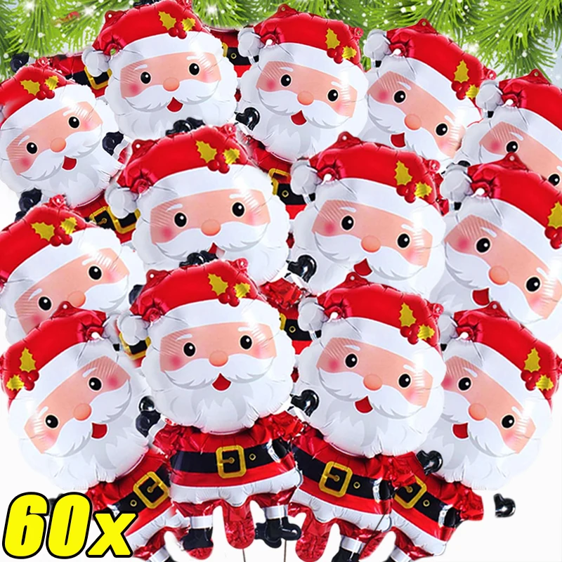 Christmas Foil Balloons Mini Santa Claus Gingerbread Man Xmas Tree Balloon Kids Toys Birthday Party Christmas Holiday Decoration