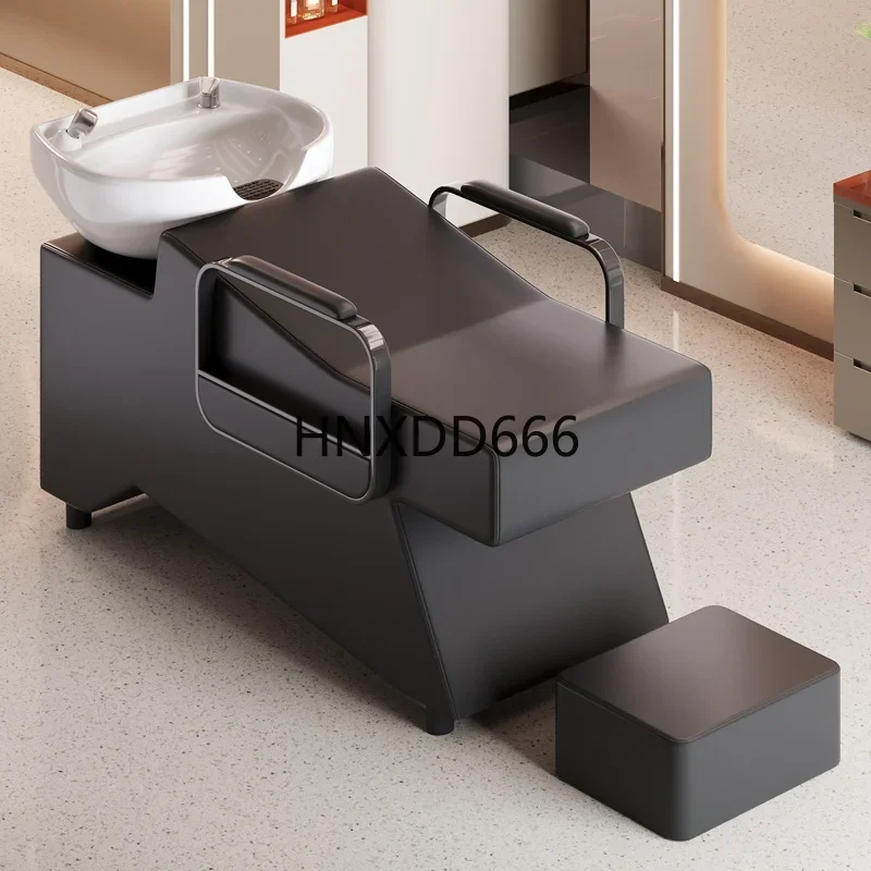Hair salon semi-reclining flush bed hair salon deepening ceramic shampoo basin