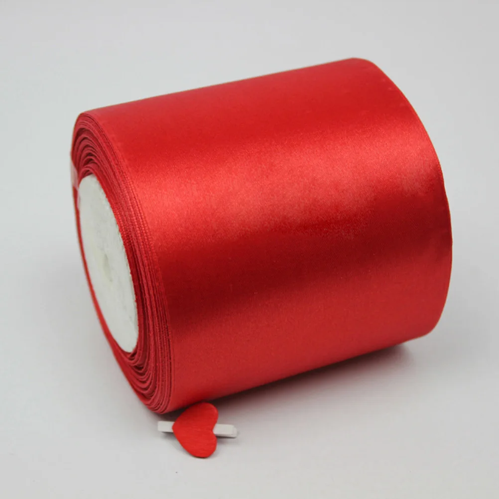 

Double Satin Ribbon Red Party Decoration Wedding Craft Bouquet Corset Lacing Car Bows Home Wide Single-Sided Smooth No