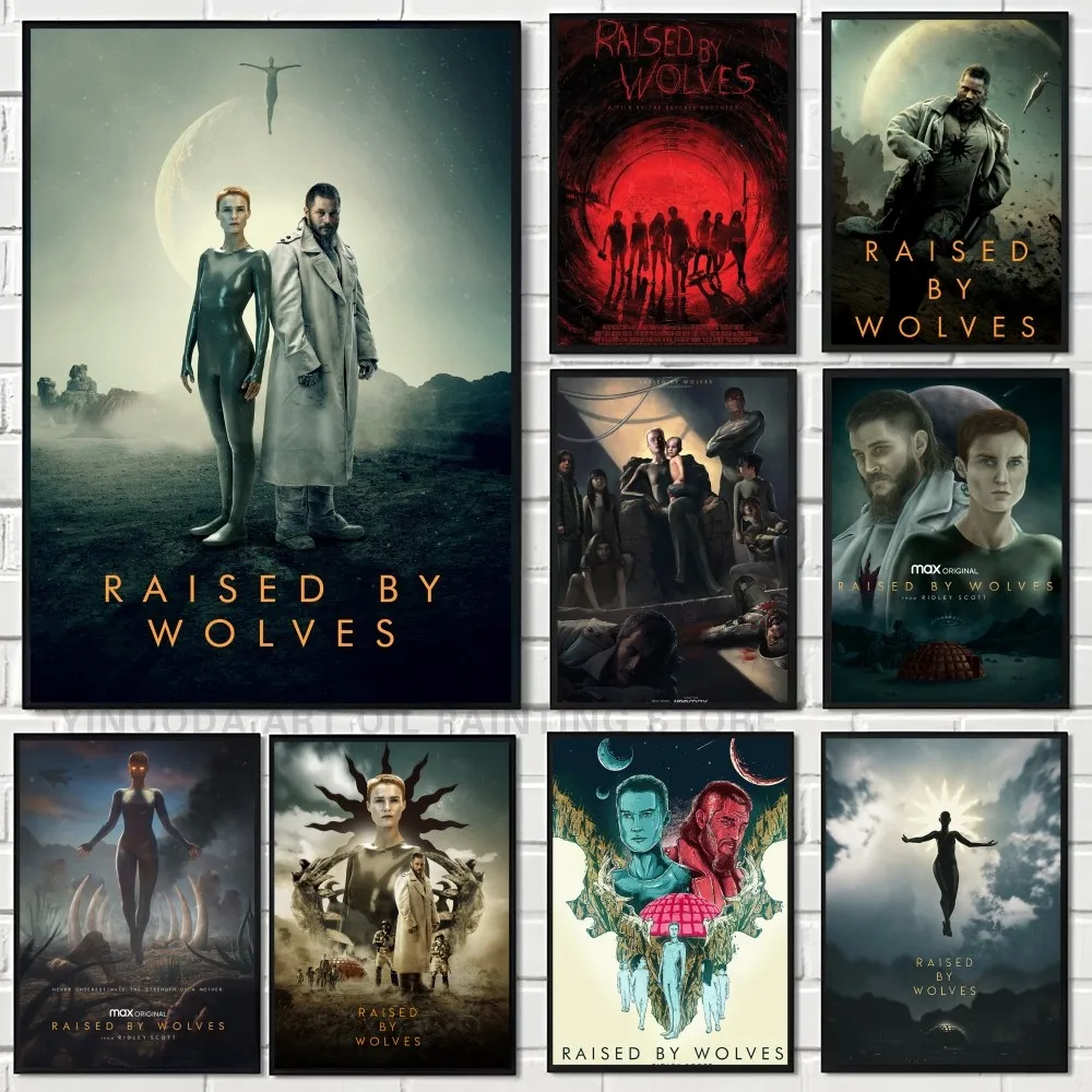 مسلسل تلفزيوني-ملصق فني ذاتي اللصق ، يرفعه الذئاب ، ملصق ورقي مقاوم للماء ، قهوة ، منزل ، بار ، غرفة ، ديكور جداري ، 1 *