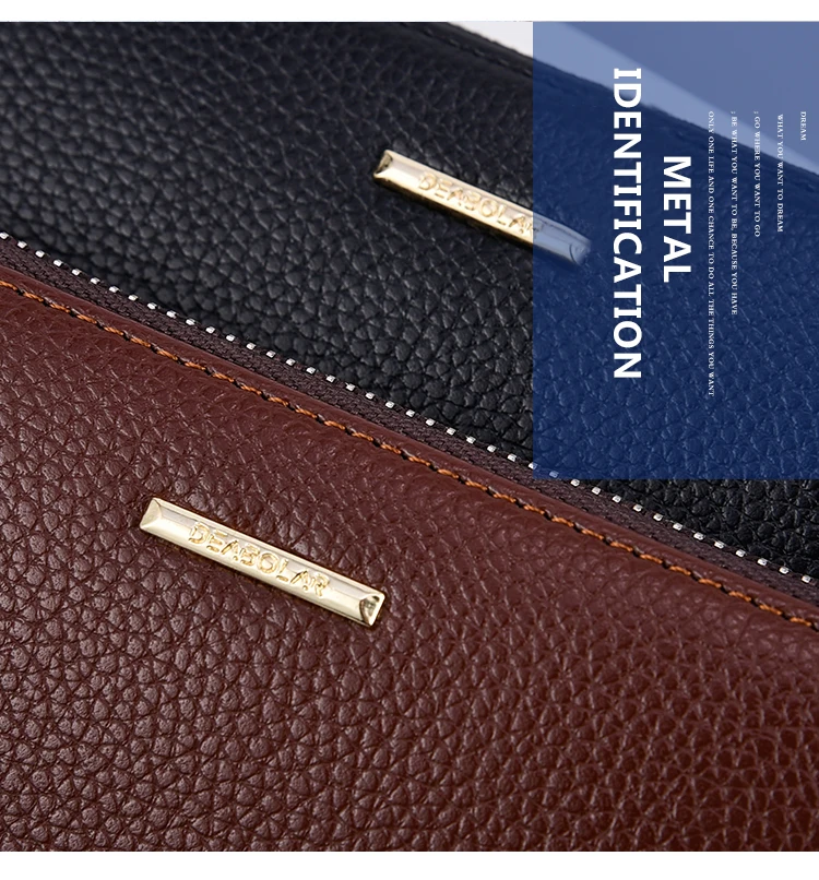 Lange Geldbörse aus Pu-Leder mit Reißverschluss für Herren, Clutch-Tasche, Multi-Card, Herrenhandtasche, Geschenk für Herren, Business-Geldbörse für Herren – Detail 3