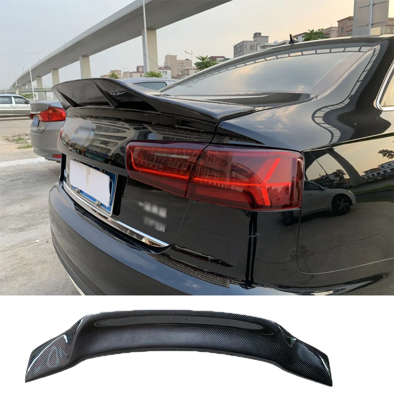 

For 2012-2018Audi A6 S6 100%Real Carbon FiberHighquality Rear Spoiler Coupe Trunk Lid R Style