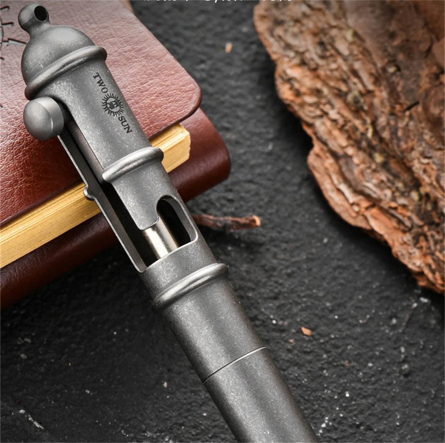 TC4 Titanium Tactical Pen EDC Retro Gun- Bolt Neutral G2 Signature Pen Personalized Stationary