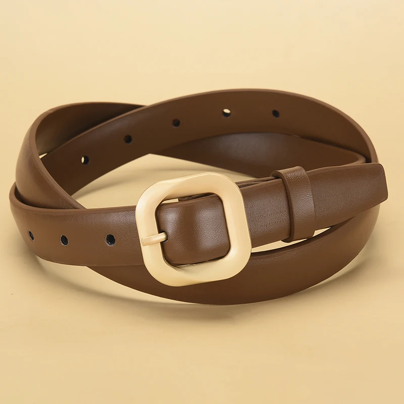 ใหม่ผู้หญิงสแควร์หัวเข็มขัดกระโปรงเสื้อกันหนาวอุปกรณ์เสริมแฟชั่นอินเทรนด์ผู้หญิงของขวัญวันเกิดขายส่ง