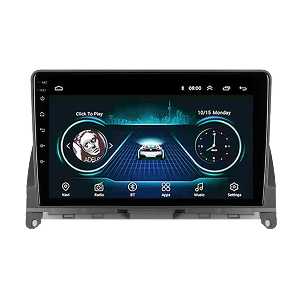 Leshida 2 din carro leitor de música android 8.1 autoradio áudio com câmera para mercedes benz c classe 3 w204 s204 2006 - 2011