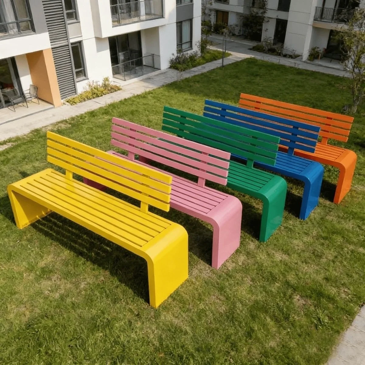 Park Chair Outdoor Bench Leisure Outdoor Back Chair Bench Bench Shopping Mall Rest Chair Square Waiting Chair
