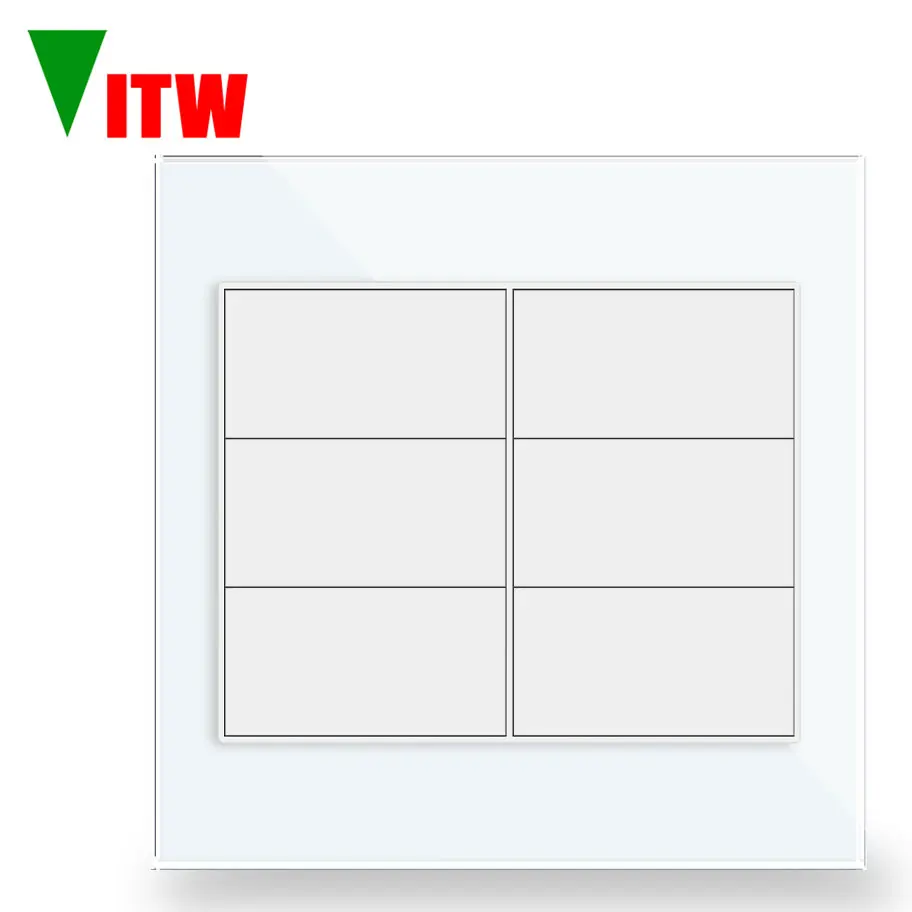 Vitw Brazilian blank filling panel 120mm * 120mm crystal tempered glass cover plate white/black blank blocking switch socket