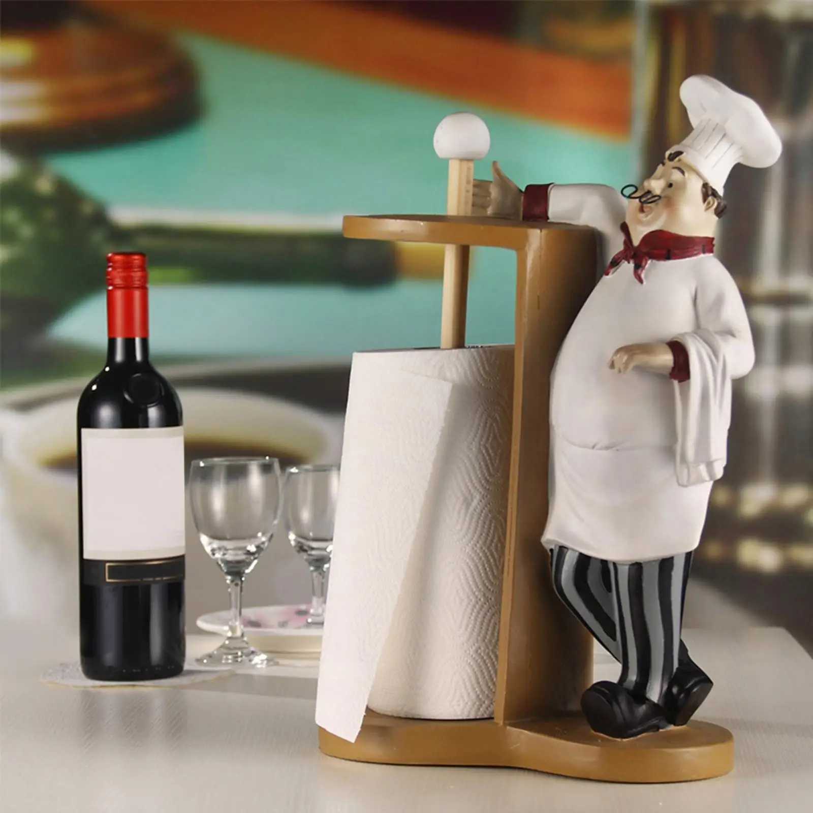 Desktop Chef Roll Paper Holder Vertical Kitchen Paper Towel Stand Household