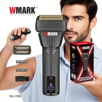 WMARK Shaver Electric Shaver Waterproof Beard Trimmer 9000 RPM Shaving Machine Professional Razor LED Shaver for Men NG-7982