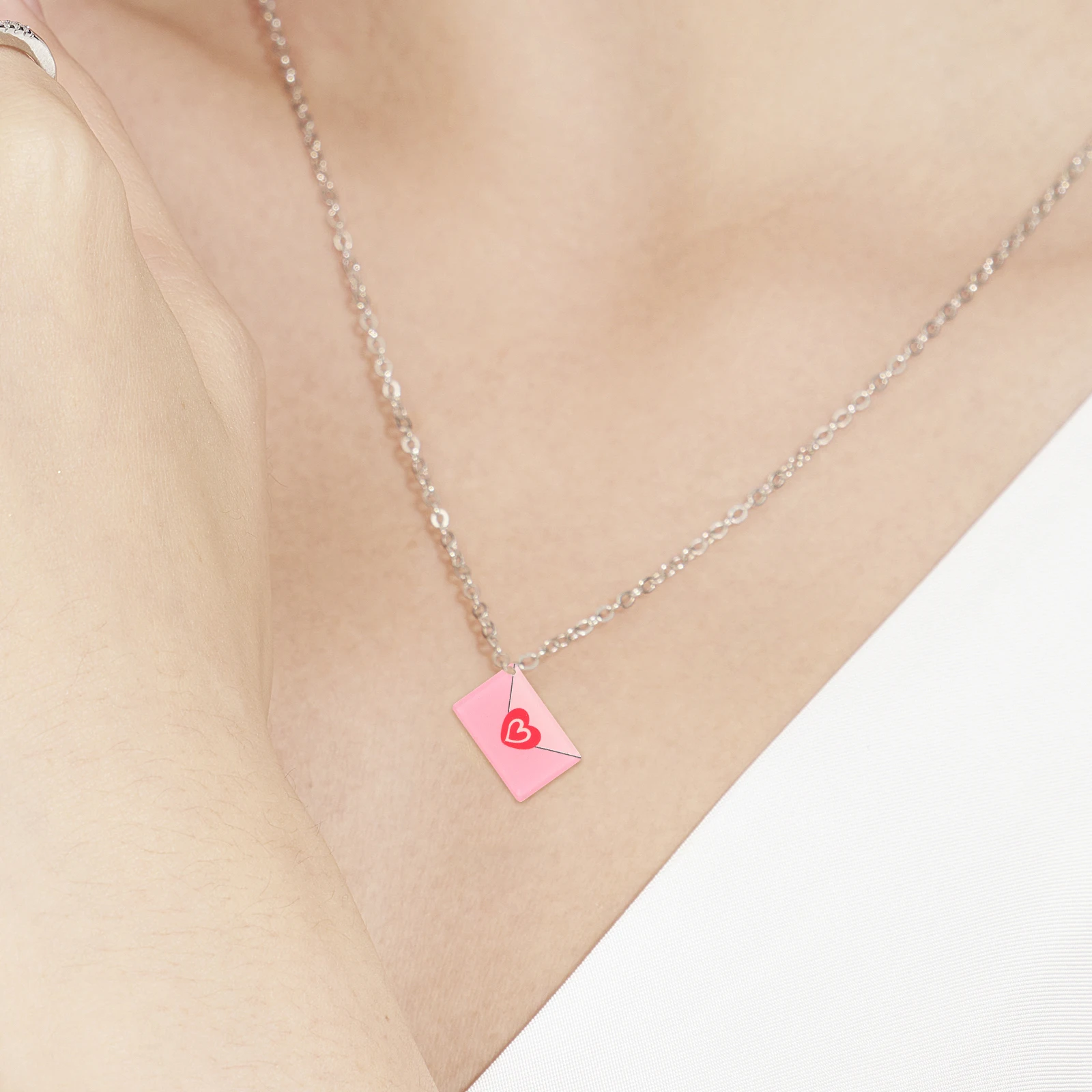 

10 Pcs Love Envelope Pendant Cute Enamel Charms Jewelry Making Accessories Heart Earring Bracelet Birthday