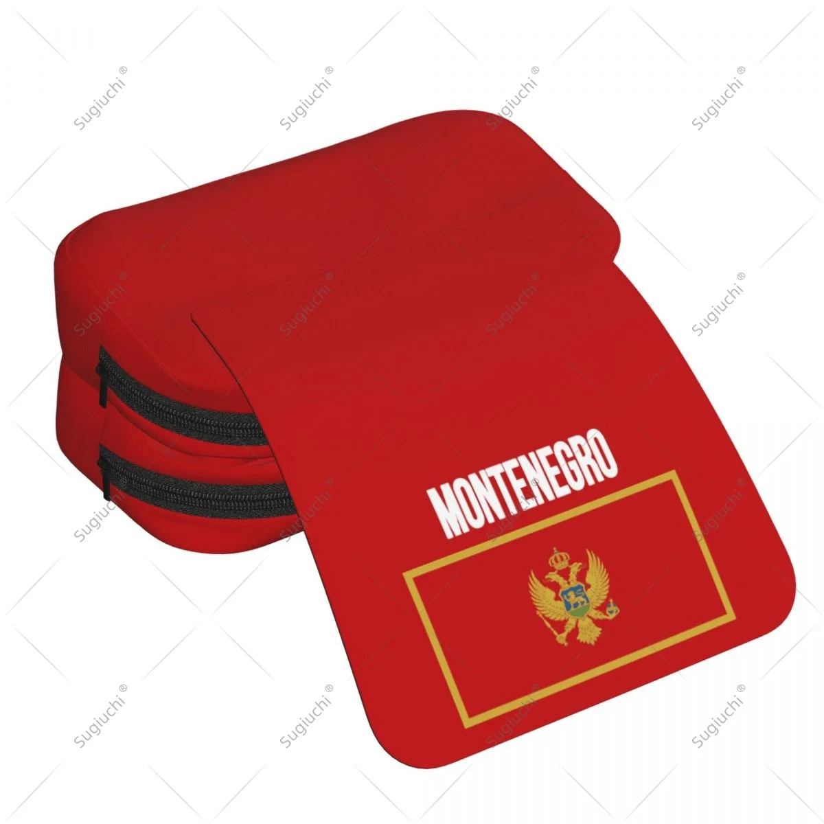 Estuche para lápices, bolsas para tijeras, bandera de Montenegro 3D, tela Oxford de doble capa, estuche para bolígrafos de almacenamiento de papelería
