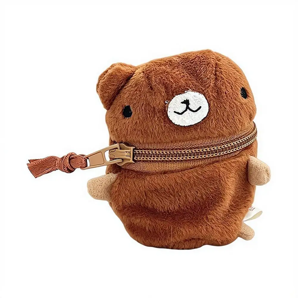 Kawaii Münzbörse Mini-Kopfhörer-Aufbewahrungstasche Niedlicher Hase Bär Tier Schlüsselanhänger Taschenanhänger Geburtstagsgeschenk für Mädchen – Detail 3