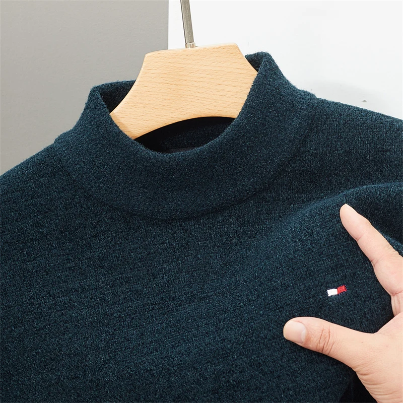 Men\'s Winter Brand Sweater O-Neck Embroidered With Fashionable  Loose Korean Casual Warmth Soft Thick High-Quality Mens Clothing