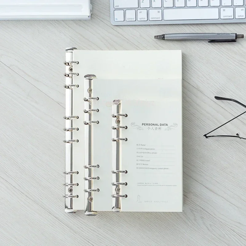 A6 A5 B5 Stationery Accessory DIY Notepad Metal Binder Clip Loose-leaf File Folder Notebook Binding Hoops Ring Binde
