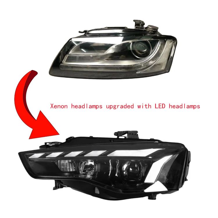 Factory Sale Bumper Headlamp A5 B8 Xenon Requires Bumper Replacement Upgrade Headlight DRL LED Headlights For Audi 2008-2011