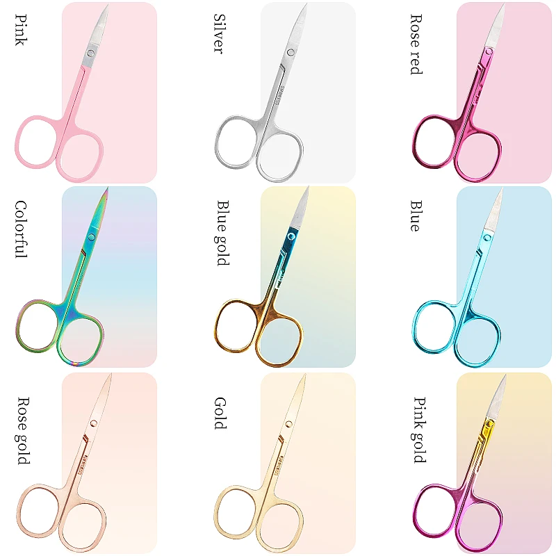 1pcs Eyebrow Scissor Eyelash Trimmer Facial Hair Remover Stainless Steel Nail Cuticle Manicure Scissor Beauty Makeup Tool