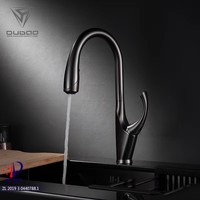 High Quality Brass Gun Black Faucets Mixers Taps For Kitchen Sinks Luxury Hot cold water Pull Out Kitchen Tap 3 Mode sprayer