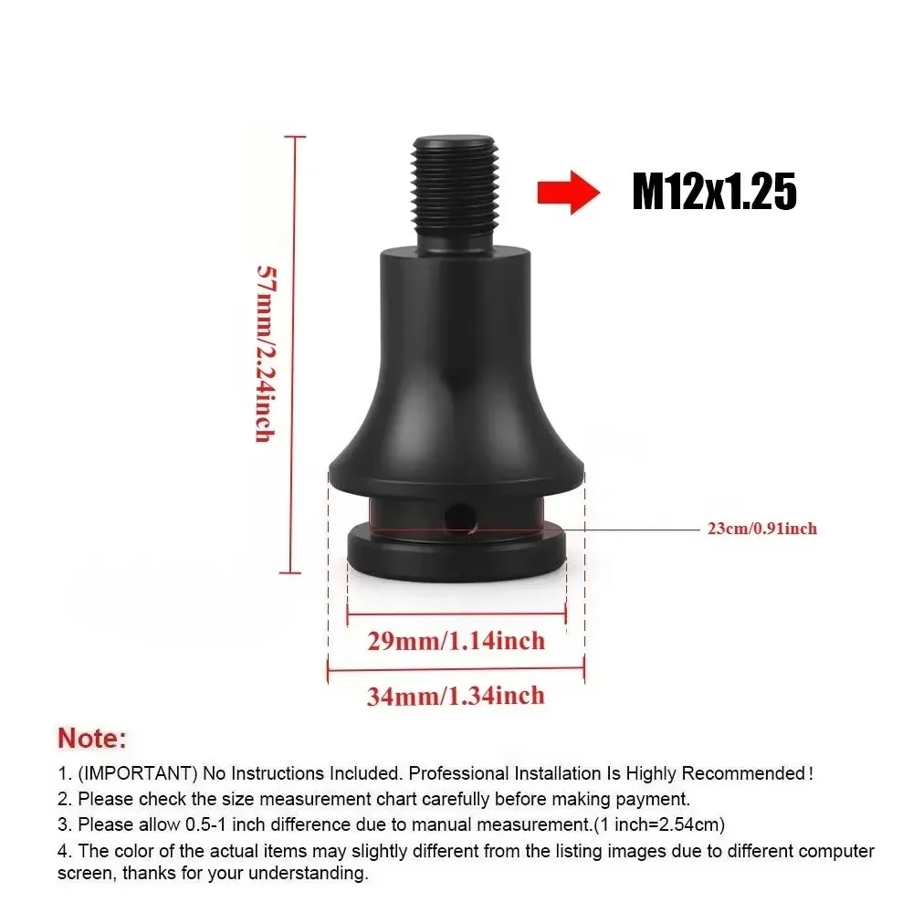 1Set GM Dedicated M12x1.25 Shift Knob Adapter, Aluminum Alloy Shift Lever Converter, Fits Most  Manual Transmission Vehicles