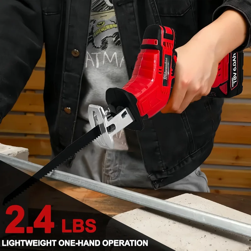 ميلووكي كوردلز منشار قطع الأنابيب المعدنية منشار كهربائي ترددي أداة منشار قطع الخشب الكهربائي مع بطارية M18 #4