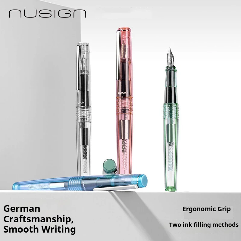 

Nusign 985 Advanced Fountain Pen,Refillable Cartridge&Push-Pull Ink Refill EF Nib German Craftsmanship For Calligraphy Gift Box