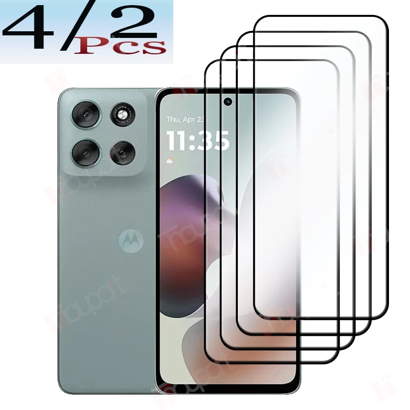 

Next-Gen для Motorola Moto G56 Защитная пленка для экрана 9H Прозрачная пленка из закаленного стекла Полное покрытие 2/4 шт.