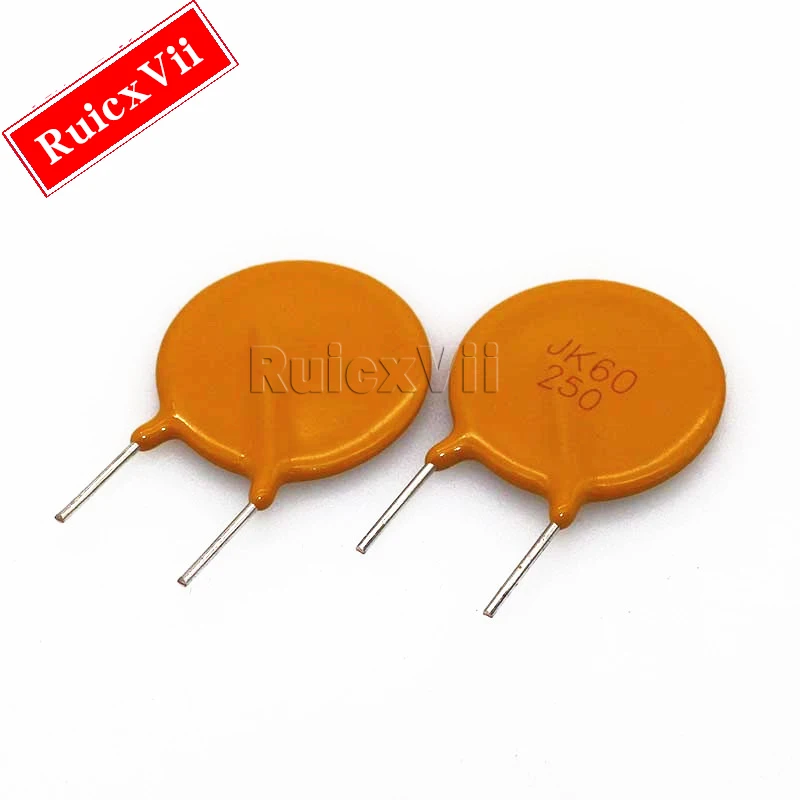 10PCS JK60-250 direct insertion PPTC self recovery fuse 60V/2.5A PTC thermistor (JK60)LP60-250F