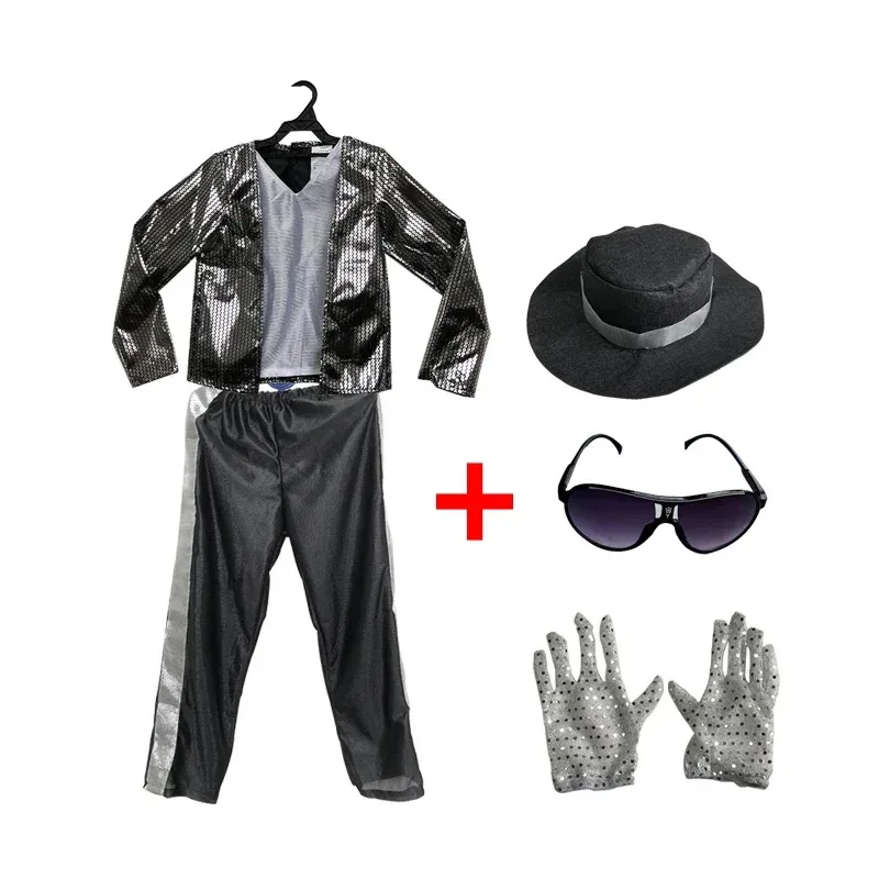 Sky05 MJ Michael Jackson Cappotto Guanto Bambini Festa per bambini Costume cosplay Abbigliamento Bambini Cos Imposta regalo di compleanno99JIu@