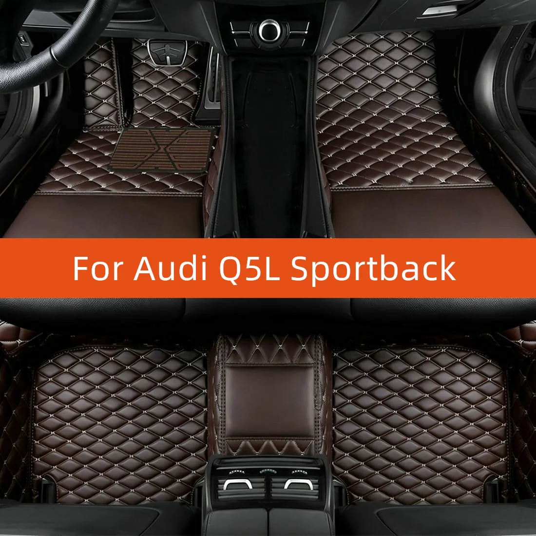 

Custom Leather Car Floor Mat For Audi Q5L Sportback 2021 2022 2023 Car Mat Interior Accessories multicolor