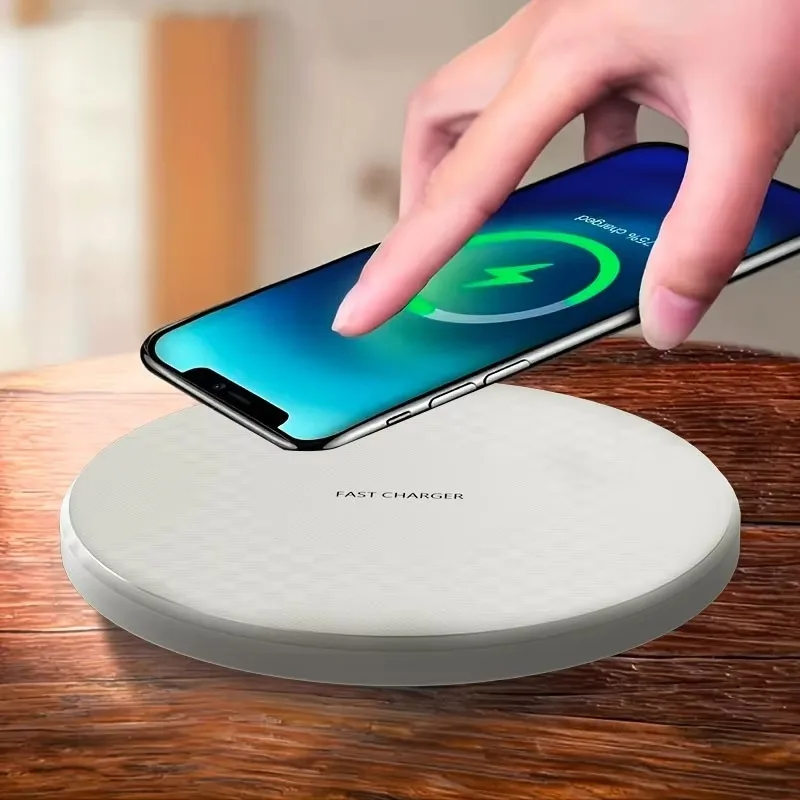Smart Mobile Phone Wireless Chargers Portable Desktop 10W Round Custom Logo Universal Wireless Phone Charger for Cell Phone