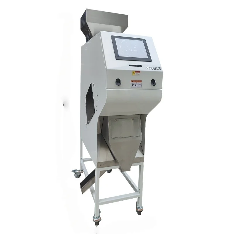 Mini Intelligent Rice Grain Coffee Bean Color Sorter Machine for Sorting Separating Peanut Garlic Peel Other Nuts Veggies