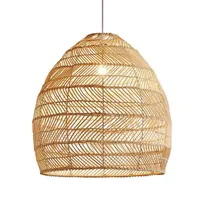 Rattan Lantern Manufacturer Indoor Decoration Pendant Lamp Wood Rattan Bamboo Design Hanging Lights