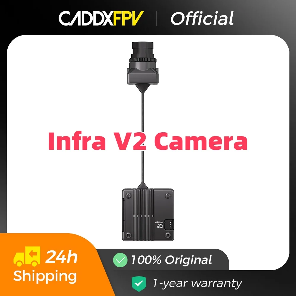 CADDXFPV Infra V2 Camera Analog Version 1500TVL 131.6° FOV Camera 4:3 Image Transmission Black/White Sensor for FPV Drone