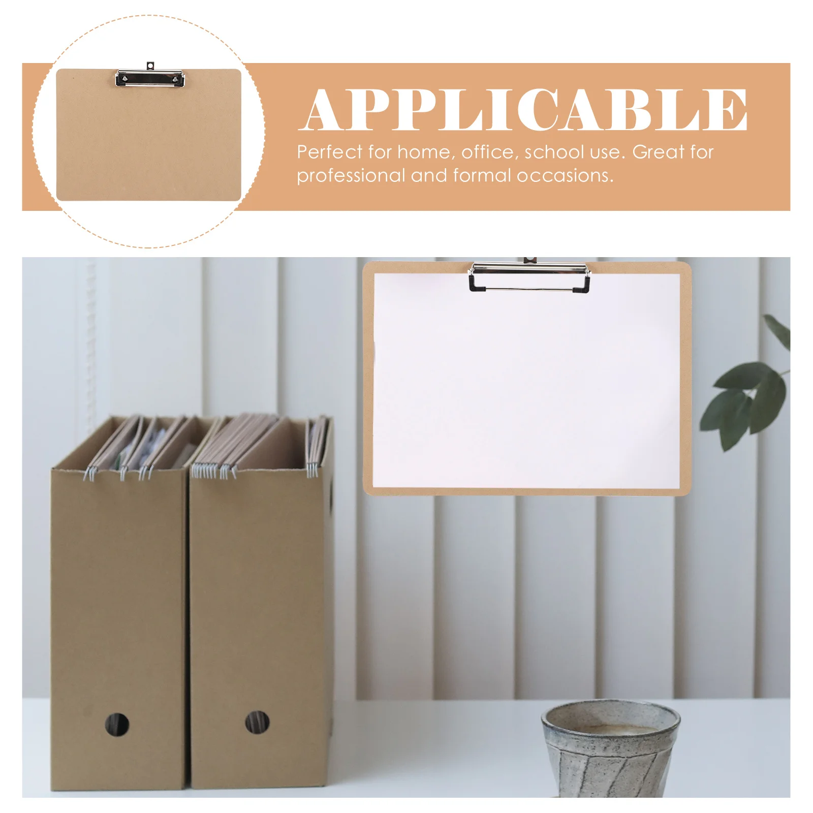 2Pcs Portable Clipboard Thickened Writing Board Office Document Clip Sturdy File Organizer Multifunctional Data Storage Writing